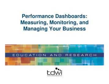 Performance Dashboards: Measuring, Monitoring, And .