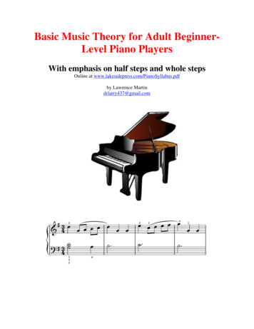 Basic Music Theory For Adult Beginner- Level Piano Players