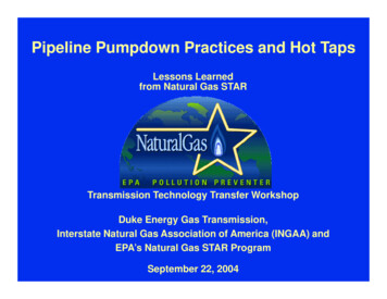 Pipeline Pumpdown Practices And Hot Taps