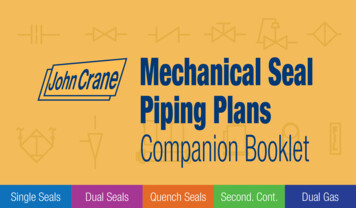 Mechanical Seal Piping Plans Companion Booklet