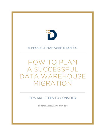 HOW TO PLAN A SUCCESSFUL DATA WAREHOUSE MIGRATION