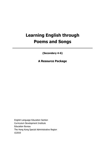 Learning English Through Poems And Songs - EDB