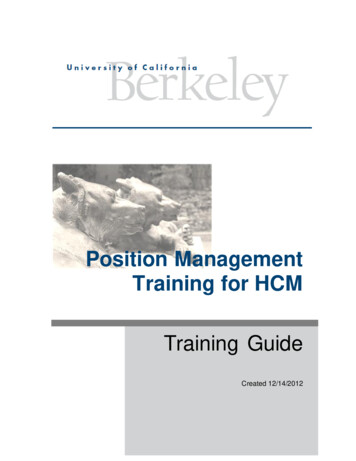 Position Management Training For HCM