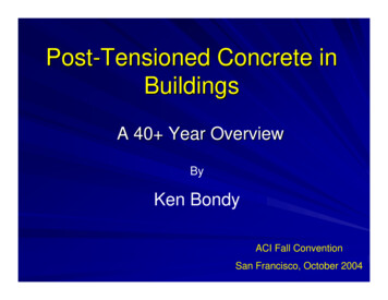 Post-Tensioned Concrete In Buildings - Ken Bondy