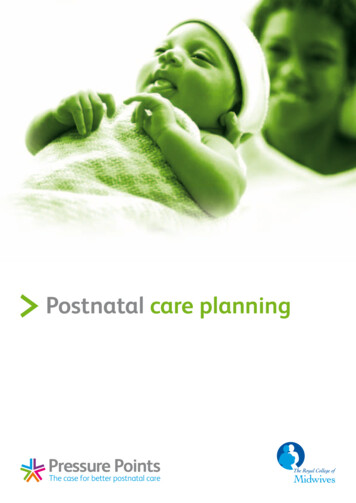 Postnatal Care Planning - Rcm .uk