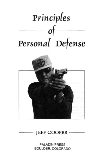 JEFF COOPER - Second Call Defense