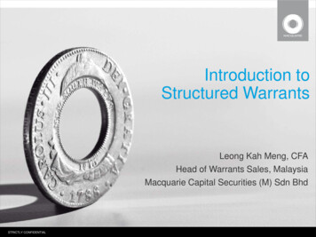 Introduction To Structured Warrants