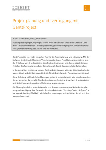 Projektplanung Und -verfolgung Mit GanttProject