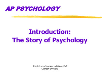 Prologue - MS. BOLINSKY NAHS AP PSYCHOLOGY - Home