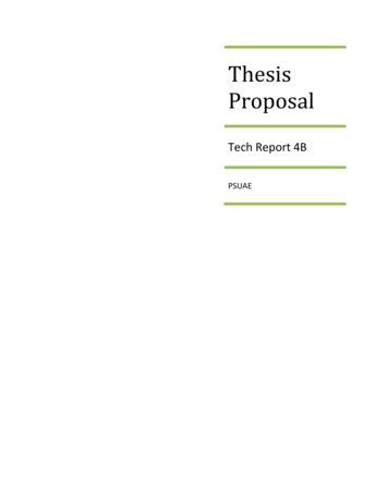 Thesis Proposal - Pennsylvania State University