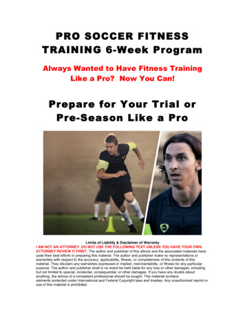 Pro Soccer Fitness Training 6 Week Program
