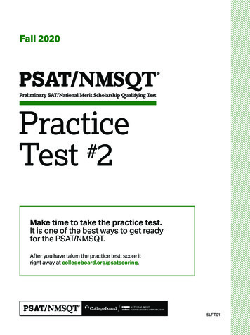 Practice Test 2 - The SAT Suite Of Assessments