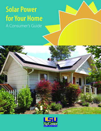 Solar Power For Your Home - Stanford University