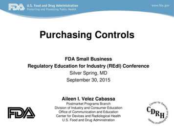 Purchasing Controls - FDA