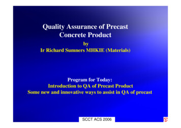 Quality Assurance Of Precast Concrete Product