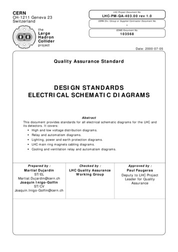 DESIGN STANDARDS ELECTRICAL SCHEMATIC DIAGRAMS