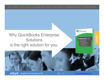 Why QuickBooks Enterprise Solutions Is The Right Solution .