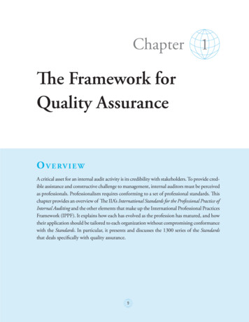 The Framework For Quality Assurance