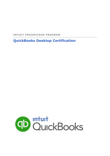 QuickBooks Desktop Certification - Intuit