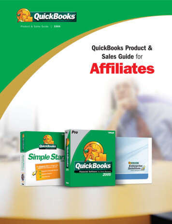 QuickBooks Product & Sales Guide For Affiliates