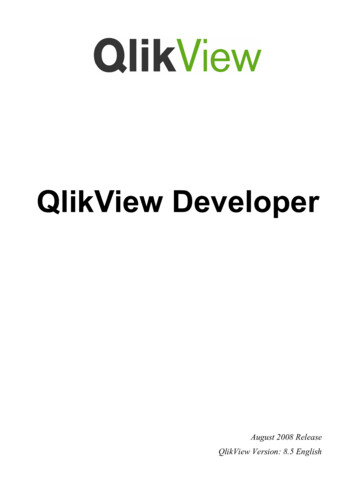 QlikView Developer - Weebly