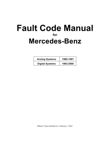 MB Fault Code Manual 1988-2000 - MBSLK