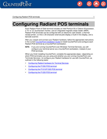 Configuring Radiant POS Terminals - LECOLO