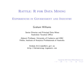 Rattle: R For Data Mining - Australian National University