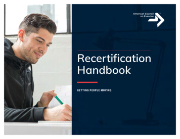 Recertification Handbook - Acewebcontent.azureedge 
