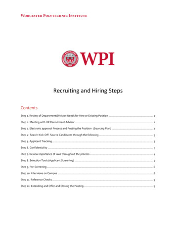 Recruiting And Hiring Steps