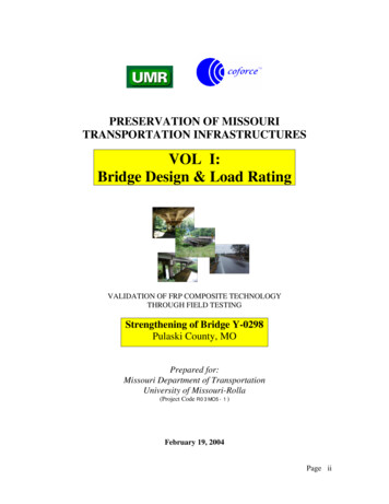 VOL I: Bridge Design & Load Rating
