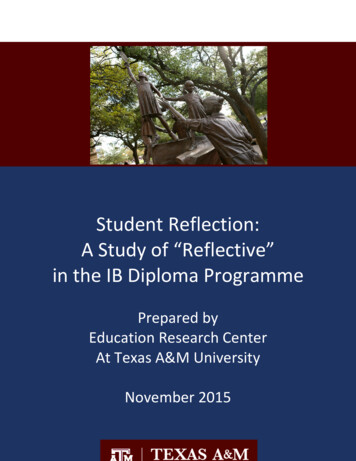 Student Reflection: A Study Of “Reflective” In The IB .