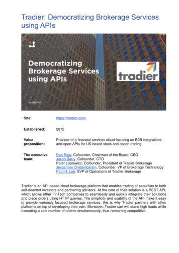 Tradier: Democratizing Brokerage Services Using APIs