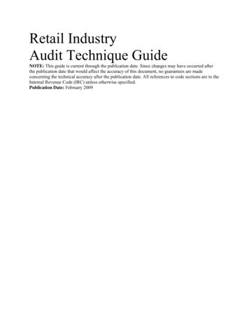 Retail Industry Audit Technique Guide - IRS