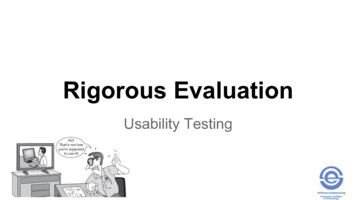 Usability Testing - Rochester Institute Of Technology
