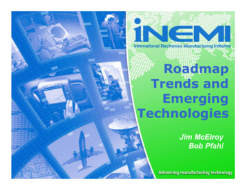 Roadmap Trends And Emerging Technologies