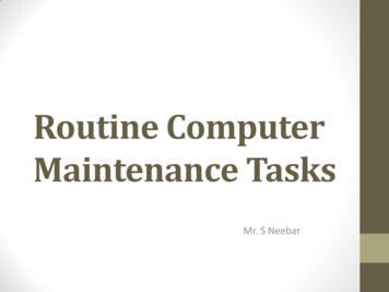 Routine Computer Maintenance Tasks