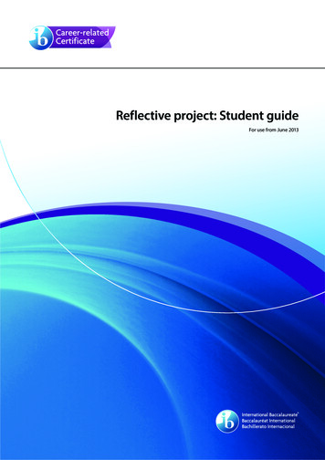 Reflective Project: Student Guide - Weebly