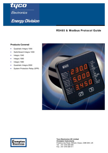 RS485 & Modbus Protocol Guide - Crompton Instruments