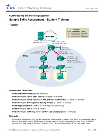 CCNA: Routing And Switching Essentials Sample Skills .