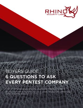6 QUESTIONS TO ASK EVERY PENTEST COMPANY - Rhino Security 