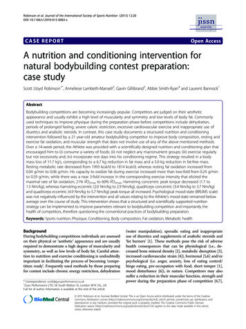 A Nutrition And Conditioning Intervention For Natural .