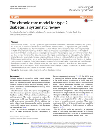 The Chronic Care Model For Type 2 Diabetes: A Systematic .