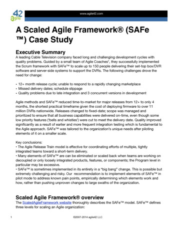 A Scaled Agile Framework (SAFe ) Case Study