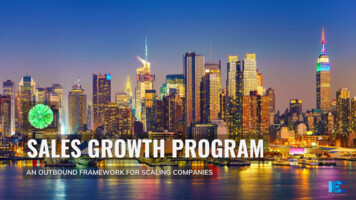 SALES GROWTH PROGRAM - IEC Partners