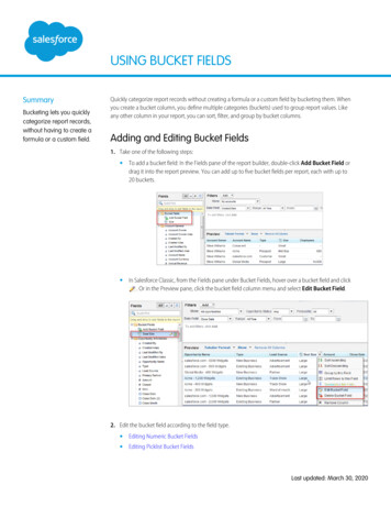 Using Bucket Fields - Salesforce Implementation Guides