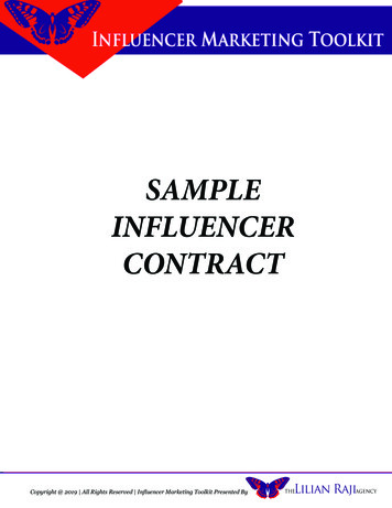 SAMPLE INFLUENCER CONTRACT - The Lilian Raji Agency