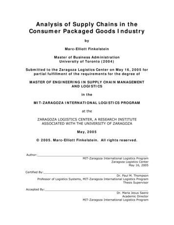 Analysis Of Supply Chains In The Consumer Packaged Goods .
