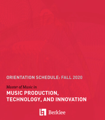 Master Of Music In MUSIC PRODUCTION, TECHNOLOGY, AND .
