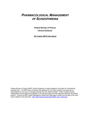 Pharmacological Management Of Schizophrenia